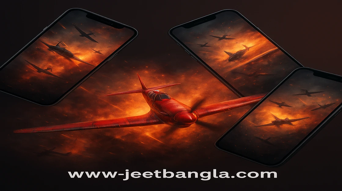 ‘Aviator Game’–এর একটি ঐতিহ্যবাহী লাল বিমান জ্বলজ্বলানো আর্কেড-গেমে ভরপুর একটি আধুনিক গেমিং প্ল্যাটফর্মে উড়ে যায়, JeetBangla-এ অনন্য ও রোমাঞ্চকর গেমিং অভিজ্ঞতা প্রচারের জন্য।